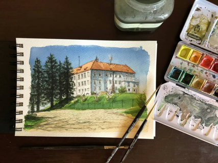 Radgona castle - Watercolors