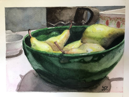 Miso's pears - Watercolors